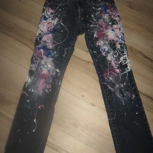 Lucky Brand Women's Paint Splatter Jeans 4/27